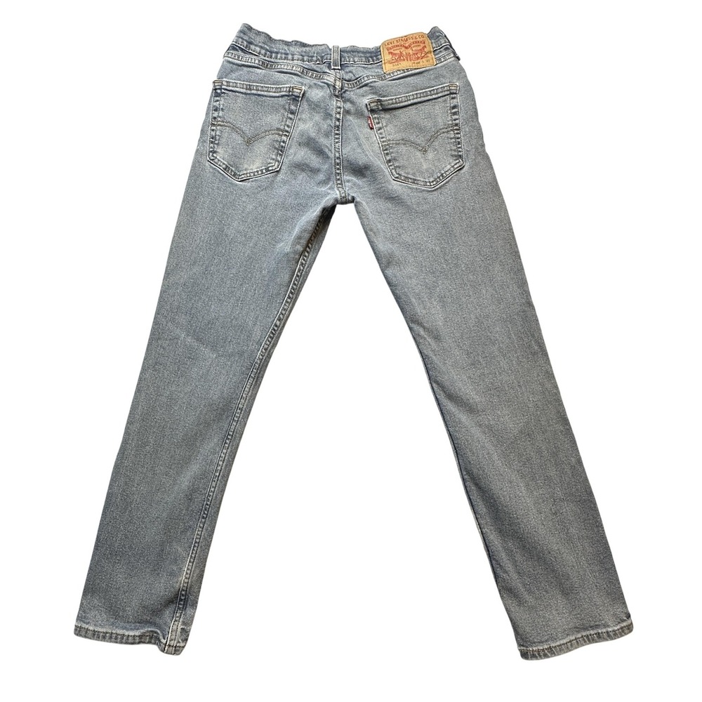 Levis 514 Jeans Mens 28x30 (26x27) Blue Stretch Denim Slim Straight Medium Wash